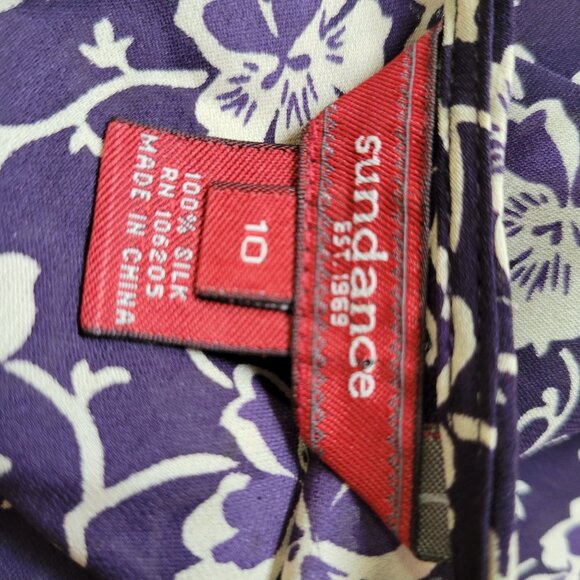 Sundance 100% Silk Floral Wrap Top - Picture 4 of 6